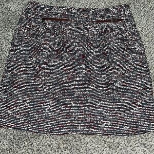 NWT Ann Taylor Loft Skirt - Burgundy and Gray - 4